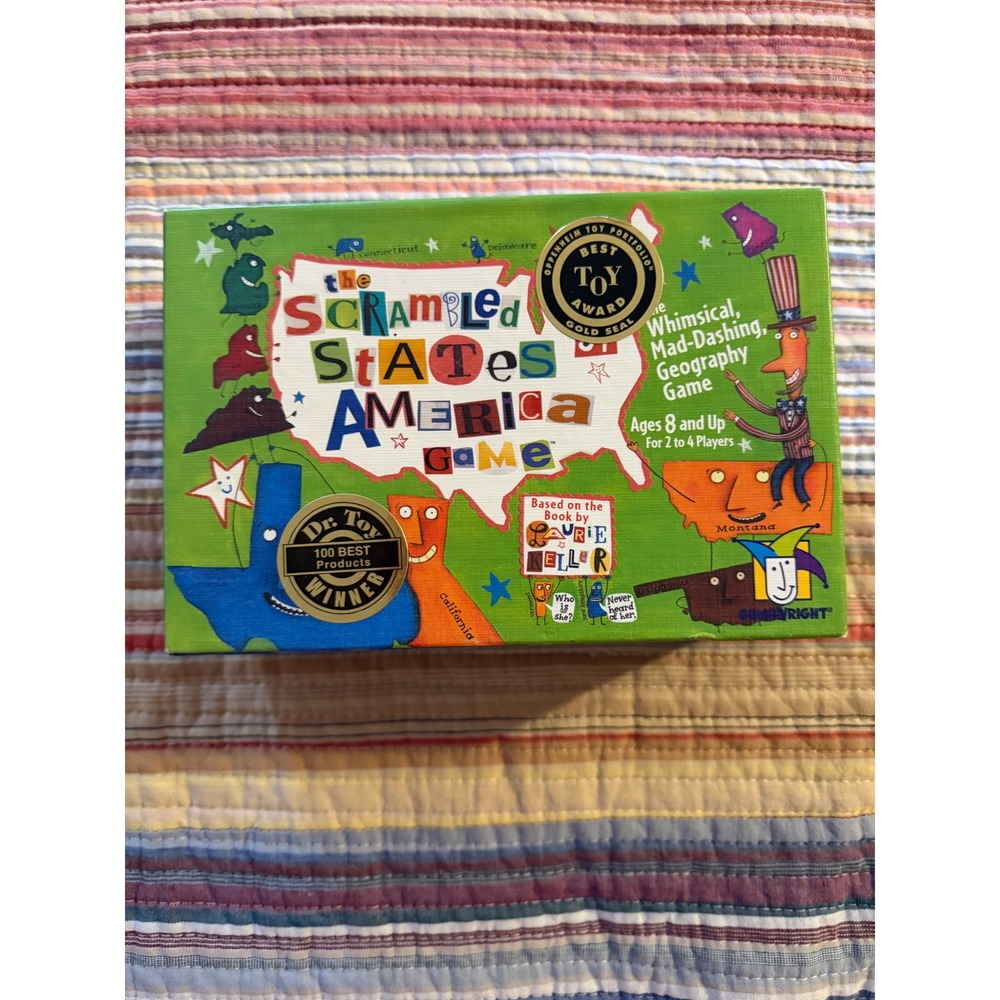 Gamewright Scrambled States of America Geography Card Game Laurie Keller 2002
